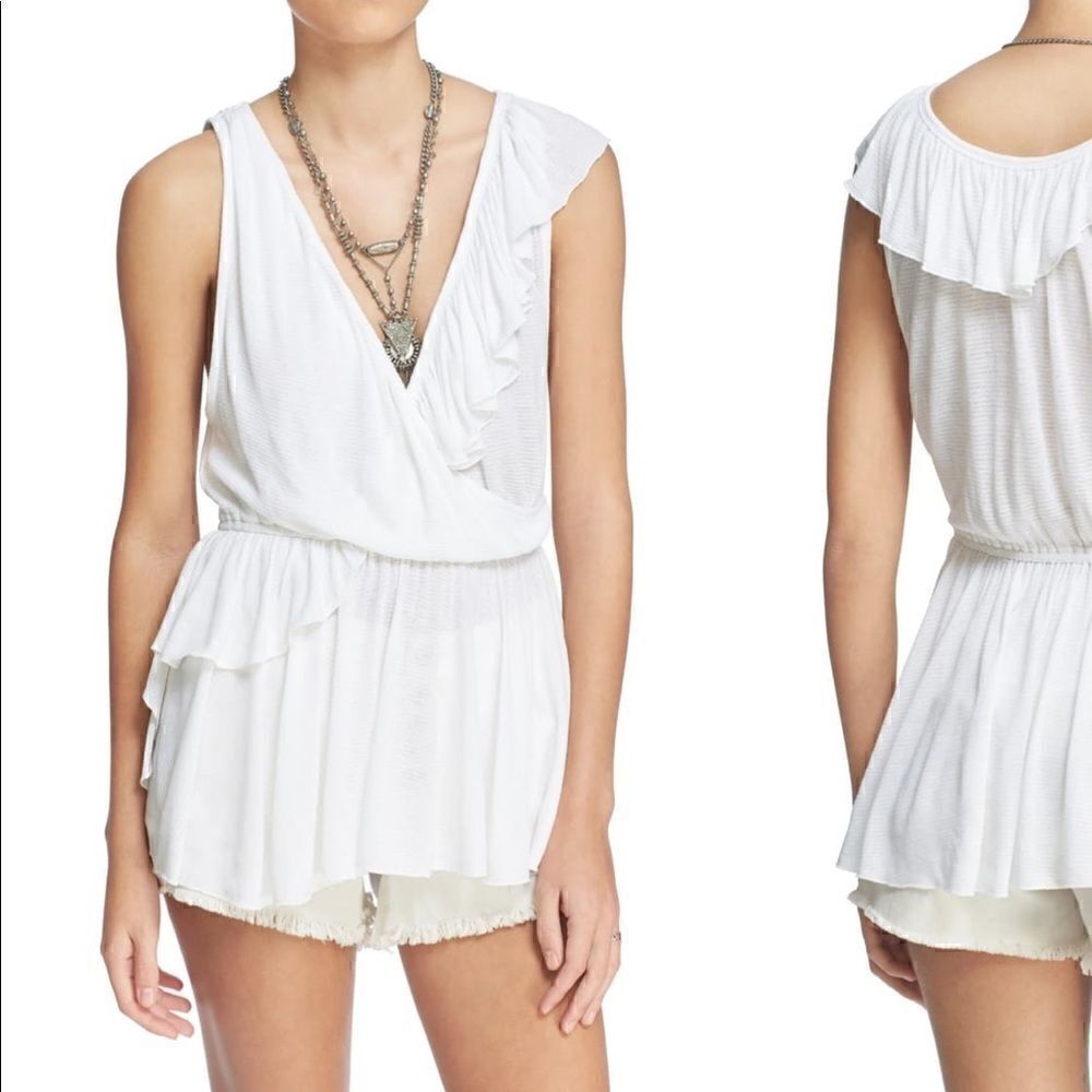 Free People Float Away Tank Ivory NWT‎